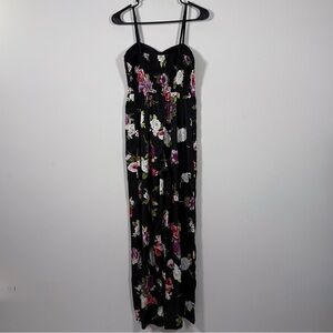 Band of Gypsies Black Floral Jumpsuit